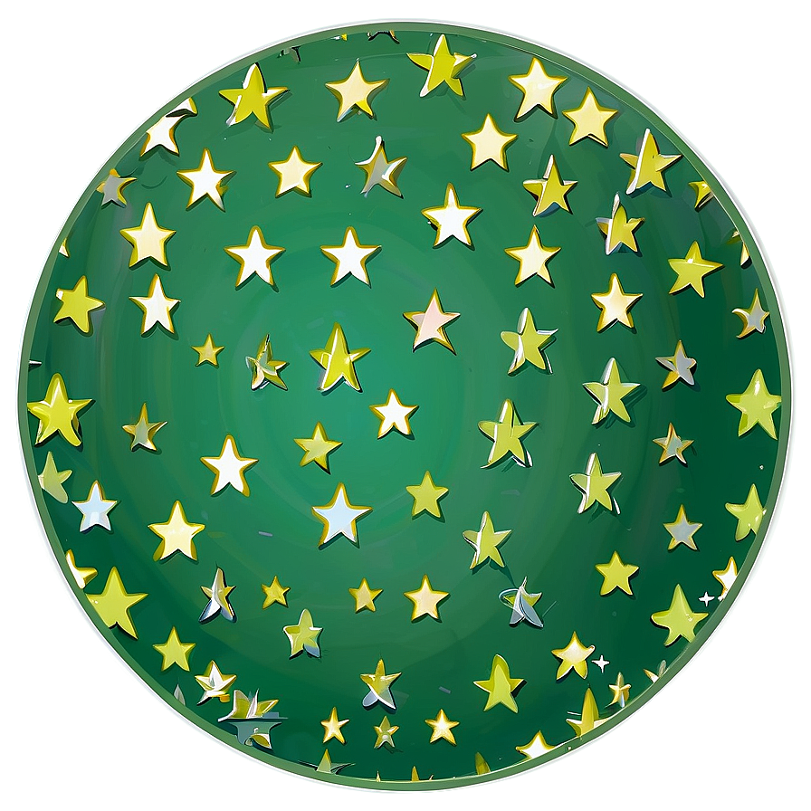 Green Circle With Stars Png Eot