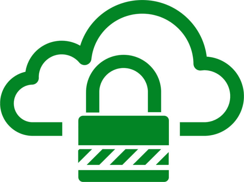 Green Cloud Security Icon