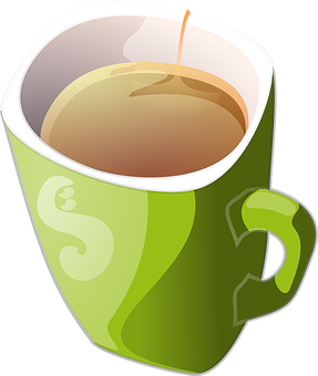 Green Coffee Mug Vector PNG image with a transparent background, free high-resolution download