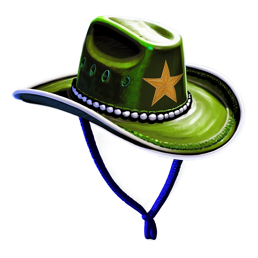 Green Cowboy Hat Transparent Png 05262024