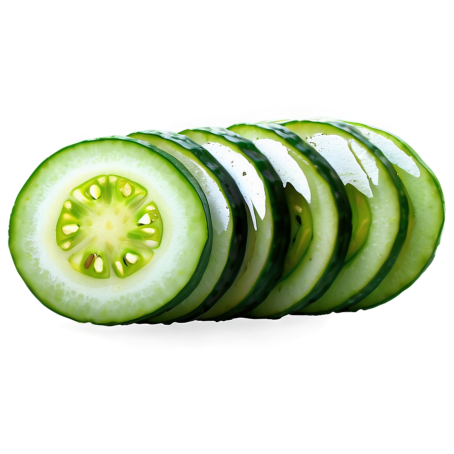 Green Cucumber Slice Png 30