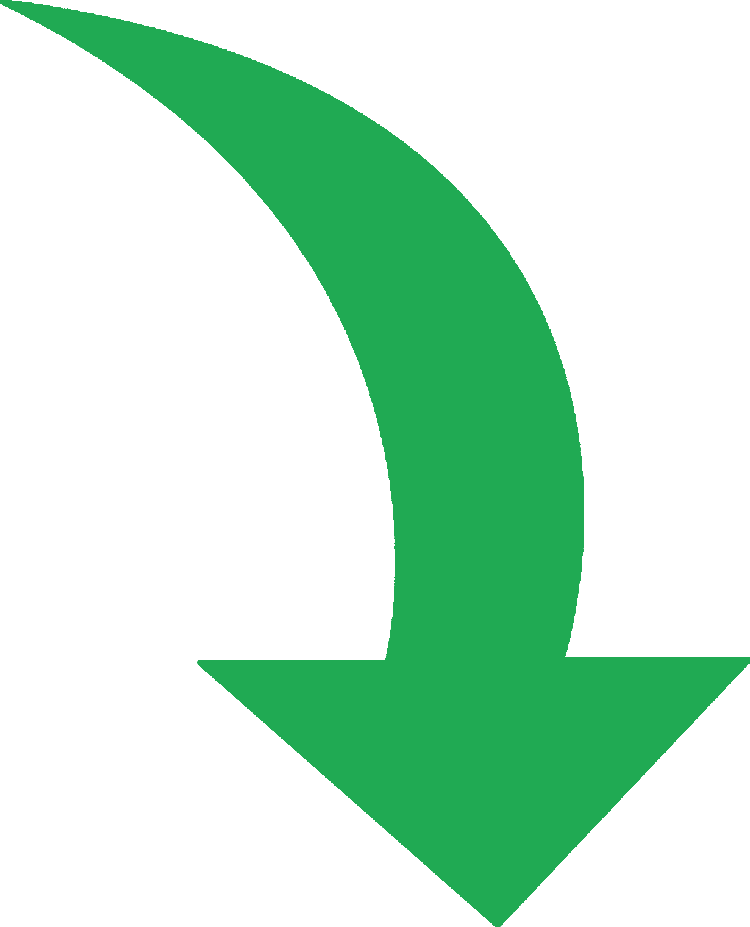 Green Curved Arrow Graphic