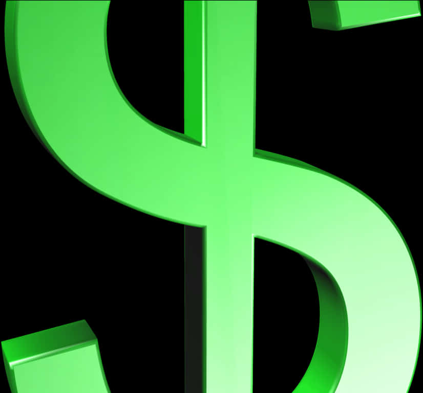 Green Dollar Sign Illustration