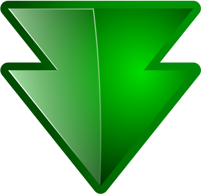 Green Down Arrow Icon