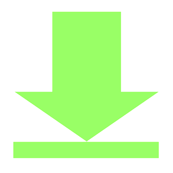 Green Download Arrow Icon PNG with transparent background
