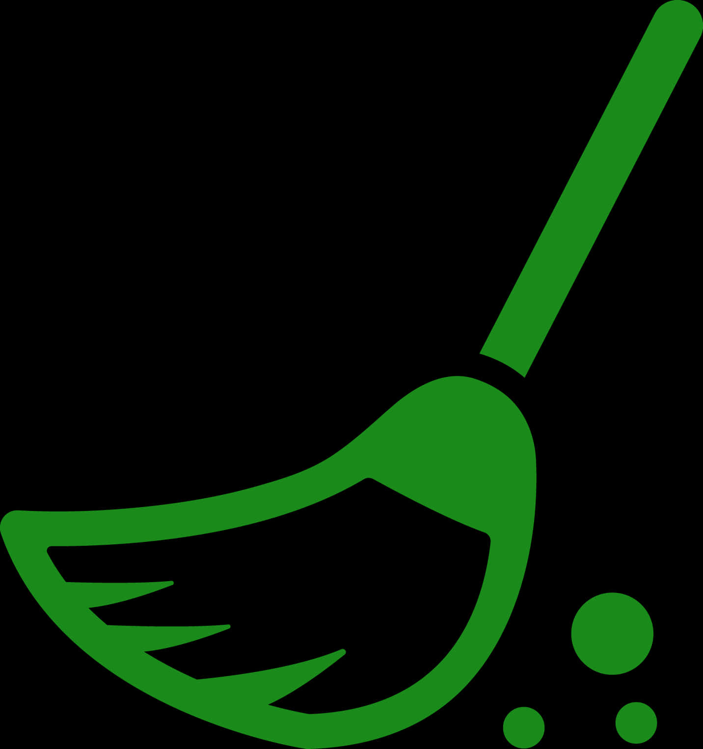 Green Dustpan Icon PNG with transparent background