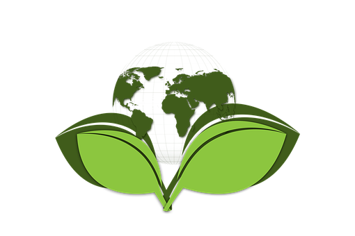 Green Earth Eco Symbol PNG with transparent background