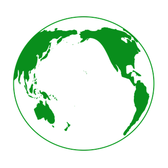 Green Earth Graphic PNG with transparent background