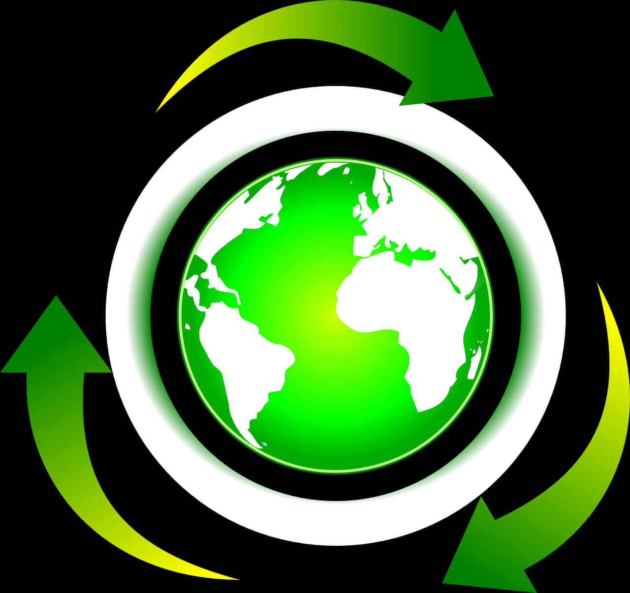 Green Earth Recycling Symbol