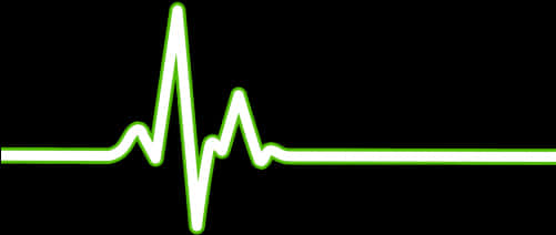 Green Electrocardiogram Pulse Wave PNG with transparent background