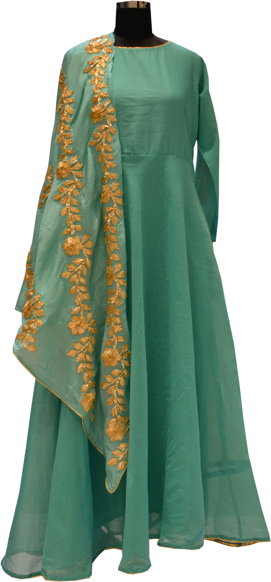 Green Embroidered Kurtiwith Dupatta