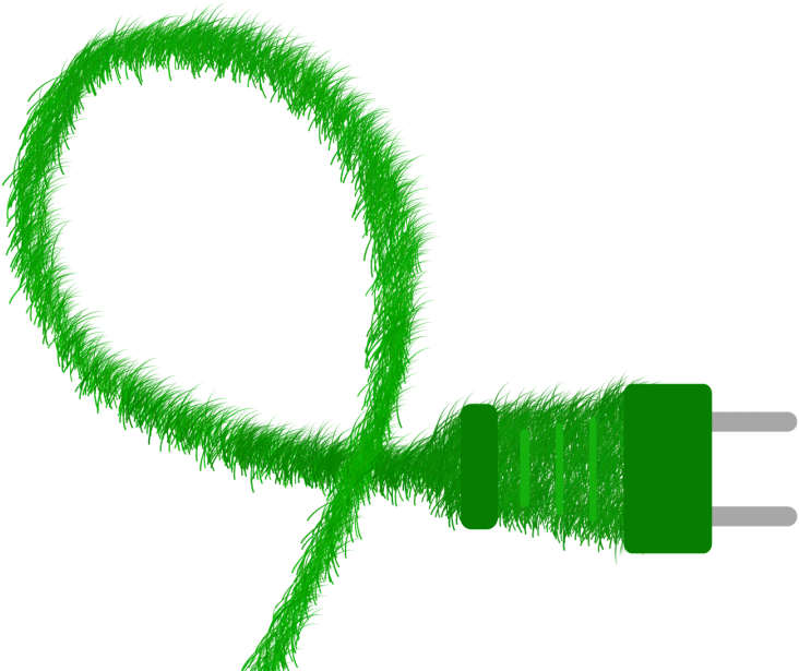 Green Energy Concept Plug PNG with transparent background