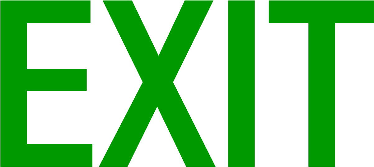 Green Exit Sign_ Vector Graphic