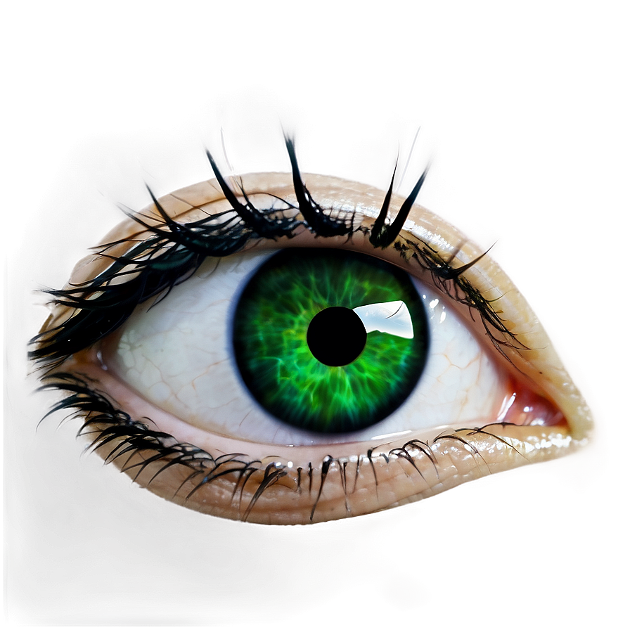 Green Eye Amidst Darkness Png 2