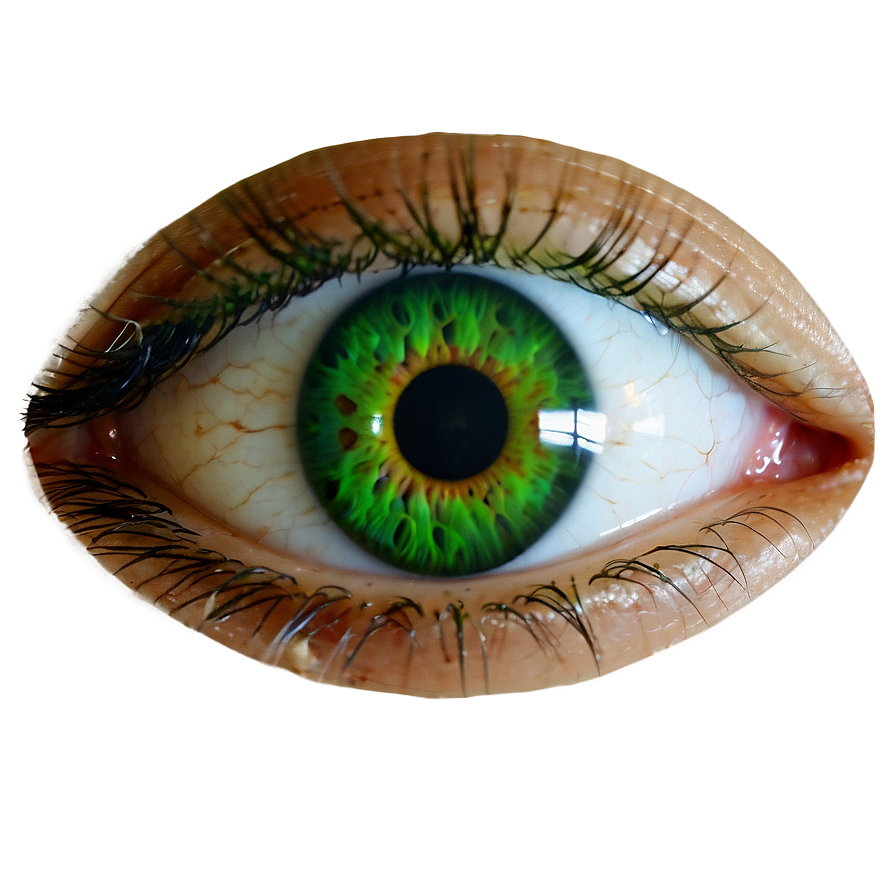 Green Eye Surrounded By Nature Png 34