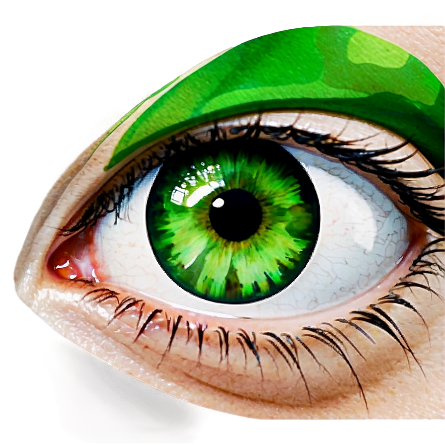 Green Eye Watercolor Effect Png Rda