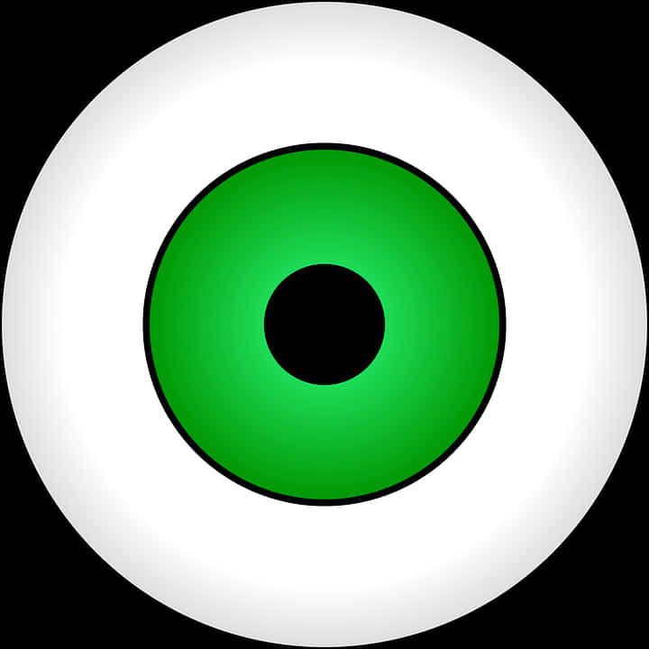 Green Eyeball Graphic PNG with transparent background