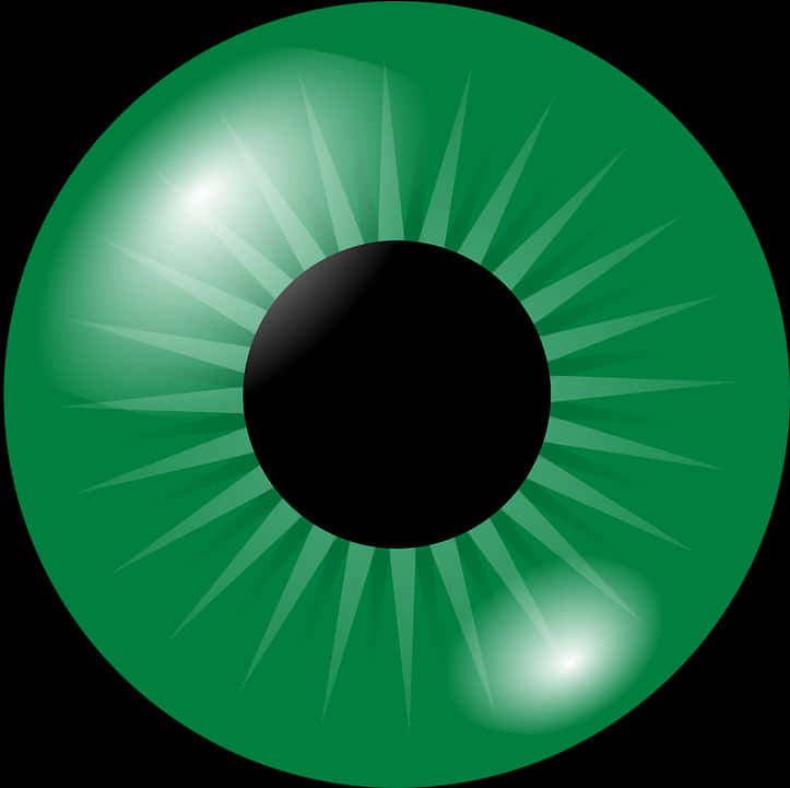 Green Eyeball Illustration PNG with transparent background
