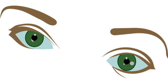 Green_ Eyes_ Vector_ Art PNG with transparent background