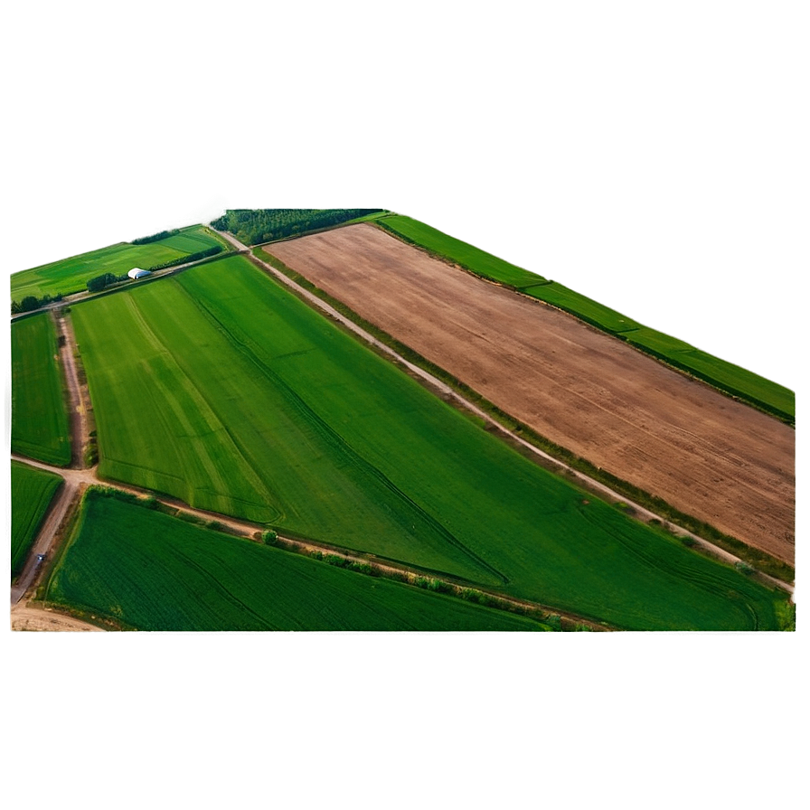 Green Farm Fields Aerial View Png 05242024