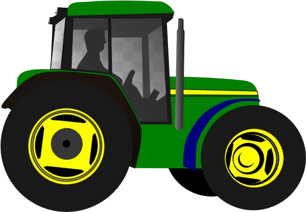 Green Farm Tractor Illustration