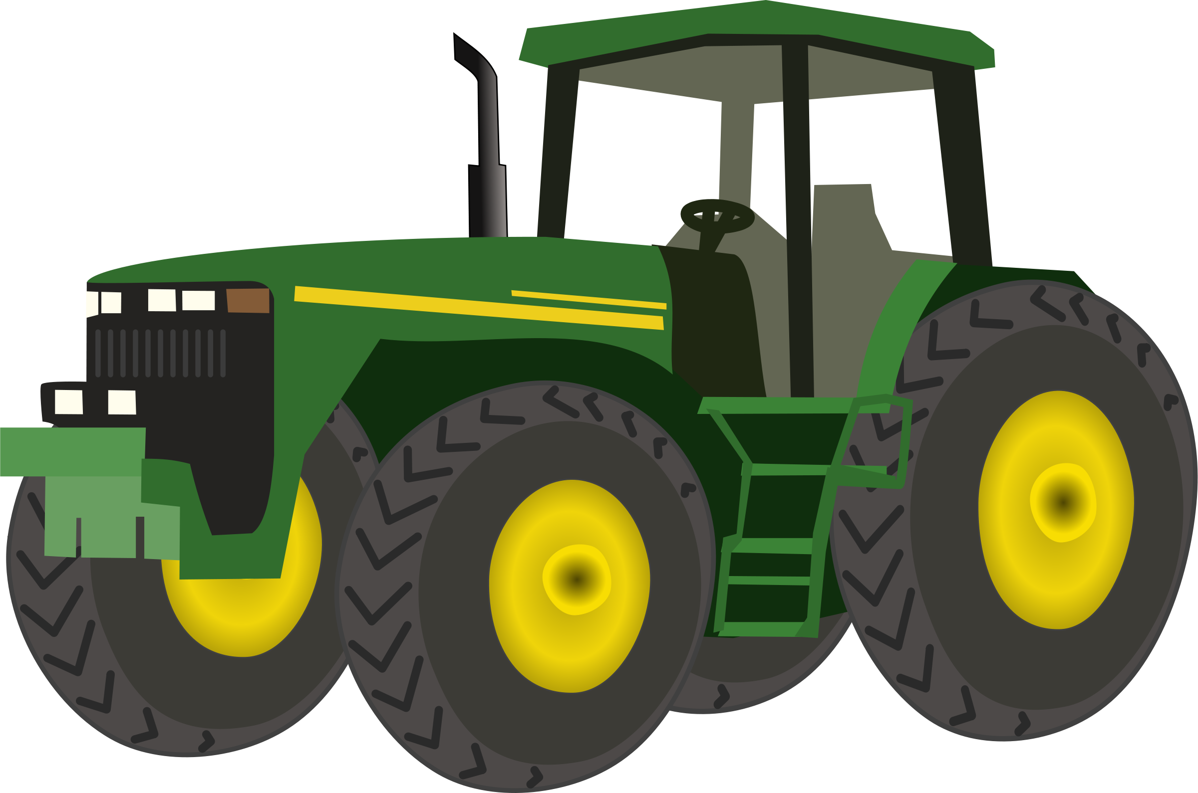 Green Farm Tractor Vector