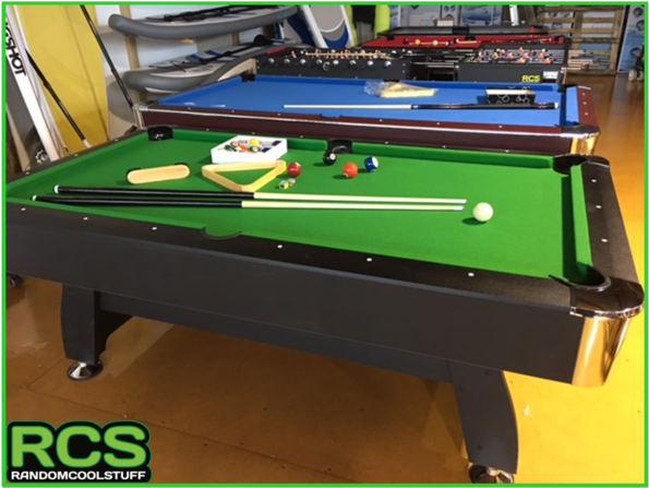 Green Felt Pool Table Setup