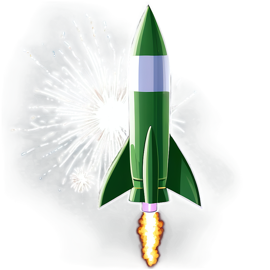 Green Firework Rocket Png Mtn94