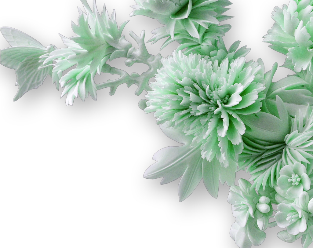 Green Floral Arrangement Transparent Background