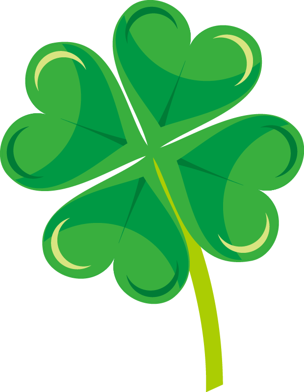 Green Four Leaf Clover Illustration