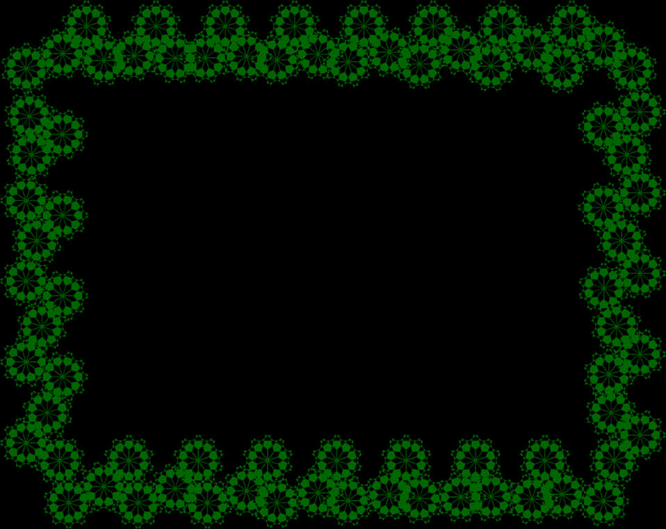 Green Fractal Border Design