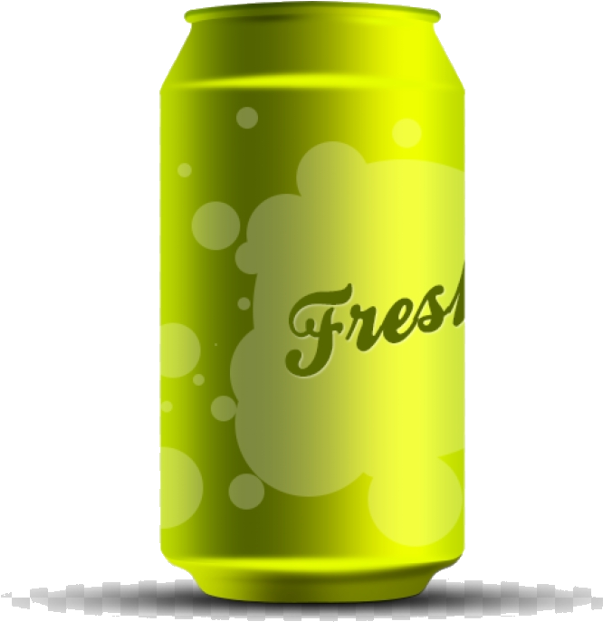 Green Fresh Soda Can Graphic