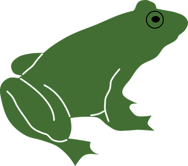 Green Frog Silhouette