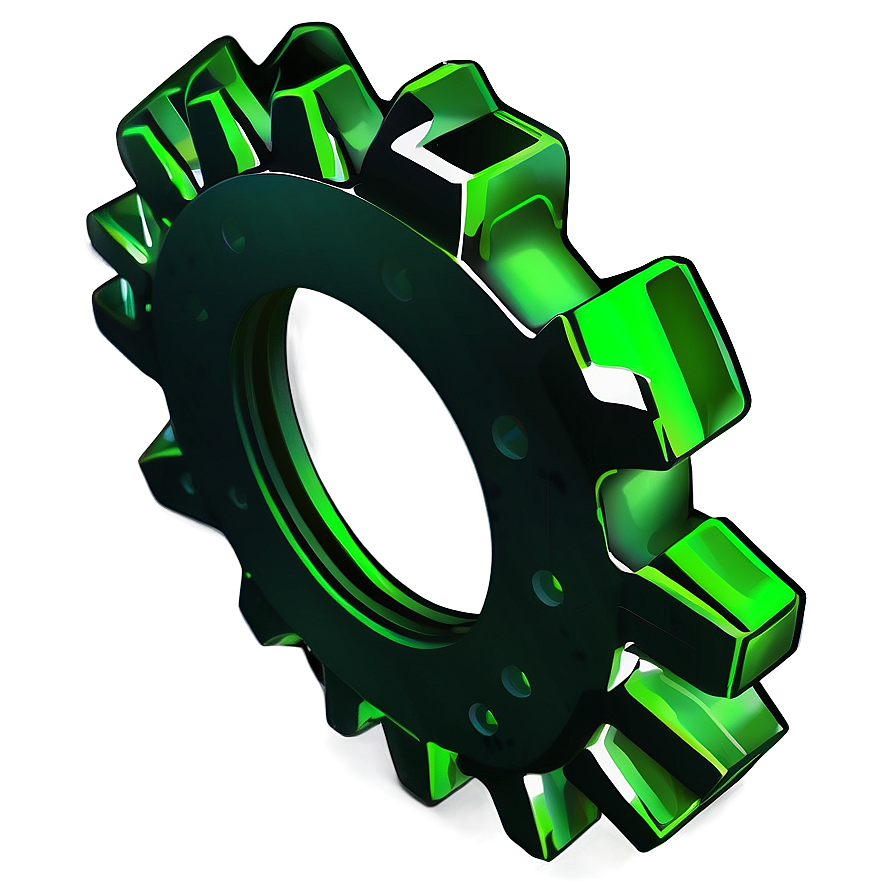 Green Gear Icon Png 72