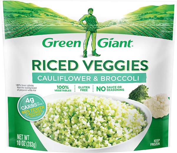 Green Giant Riced Veggies Cauliflower Broccoli Package