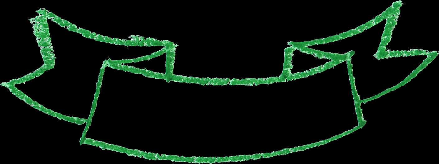 Green Glitter Banner Border