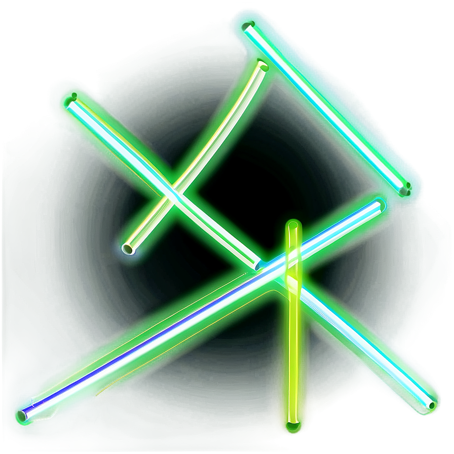 Green Glow Lines Png 75