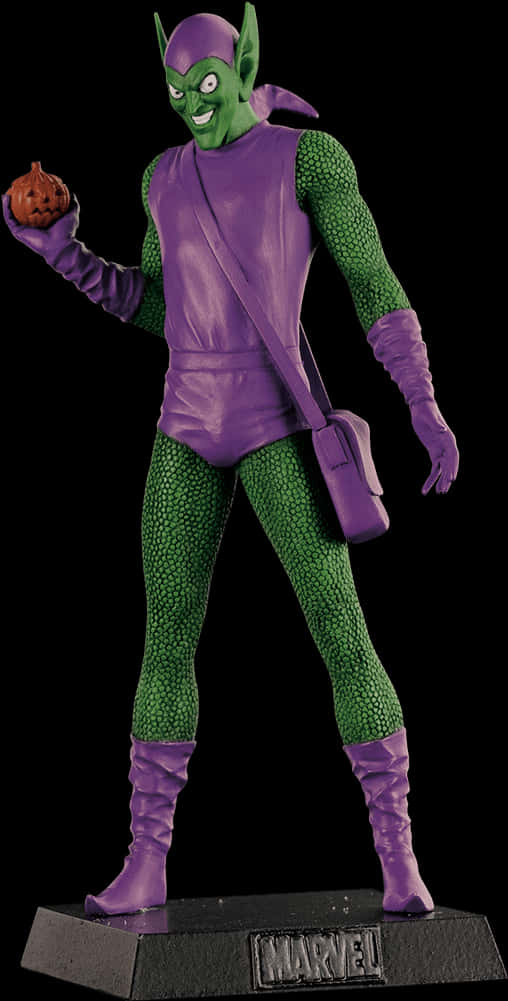 Green Goblin Action Figurewith Pumpkin Bomb PNG image with a transparent background, free high-resolution download