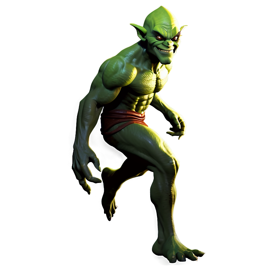 Green Goblin Creature PNG hnd PNG image with a transparent background, free high-resolution download