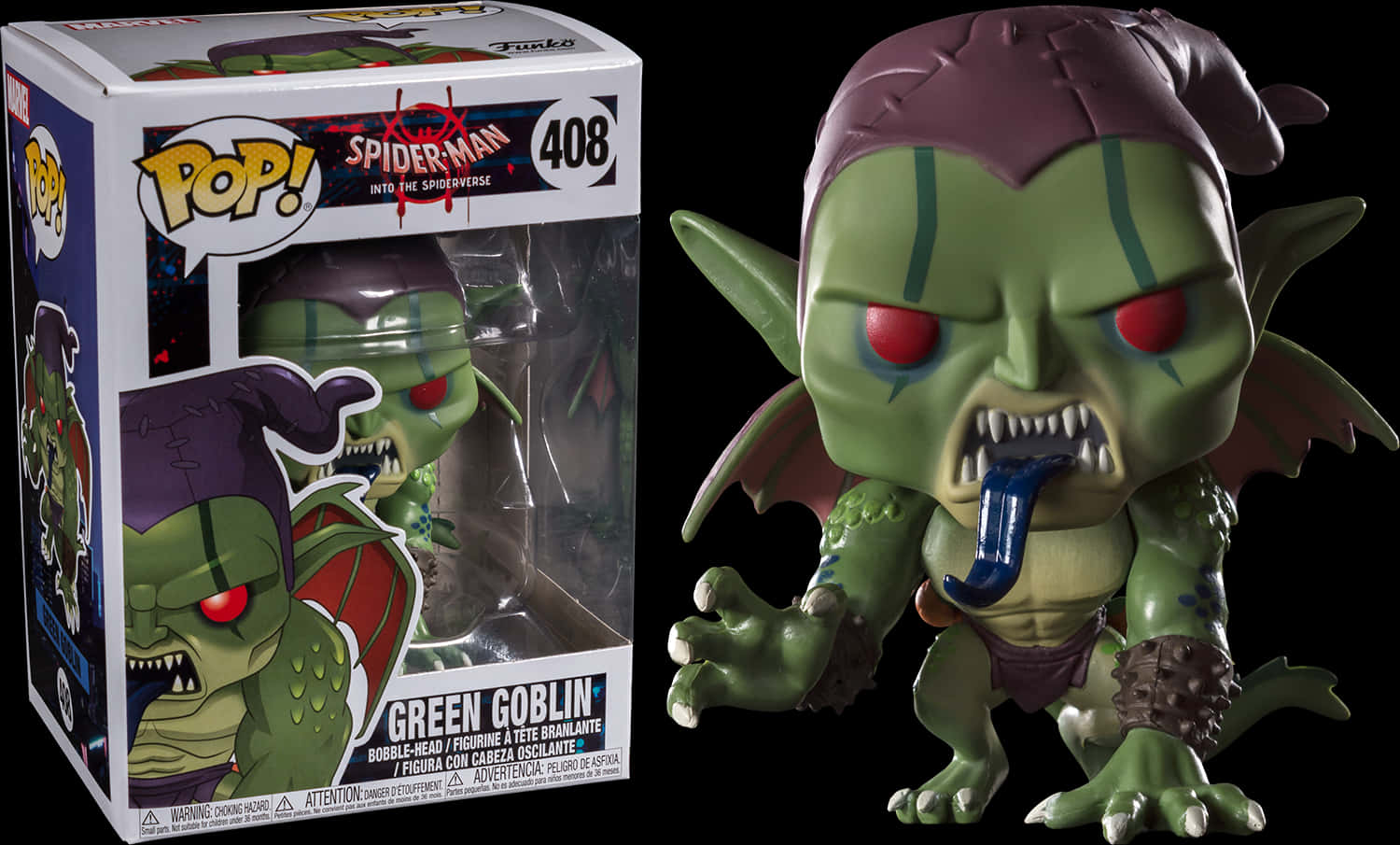 Into The Spider Verse - Into The Spider Verse Green Goblin Pop, HD Png Download PNG image with a transparent background, free high-resolution download