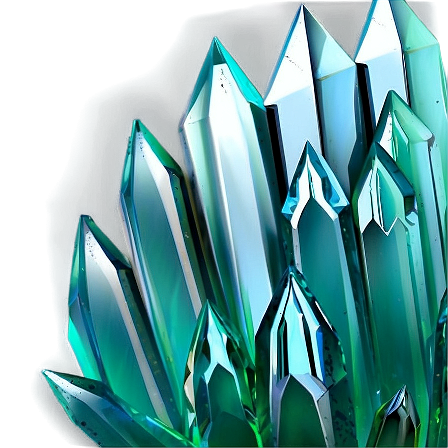 Green Gradient Crystal Texture Png 06262024