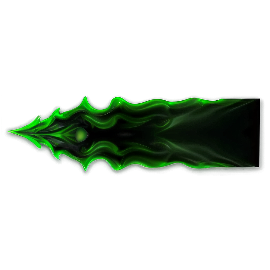 Green Gradient Flame Effect Png 39