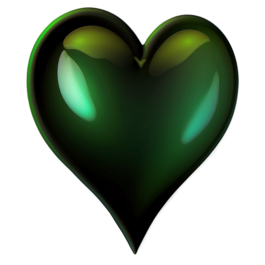 Green Gradient Heart Icon PNG lls PNG with transparent background