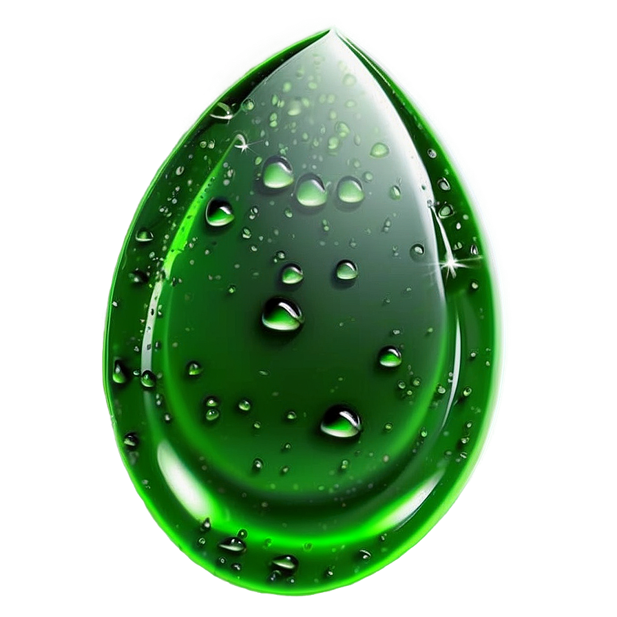 Green Gradient Raindrop Effect PNG 06262024 PNG with transparent background