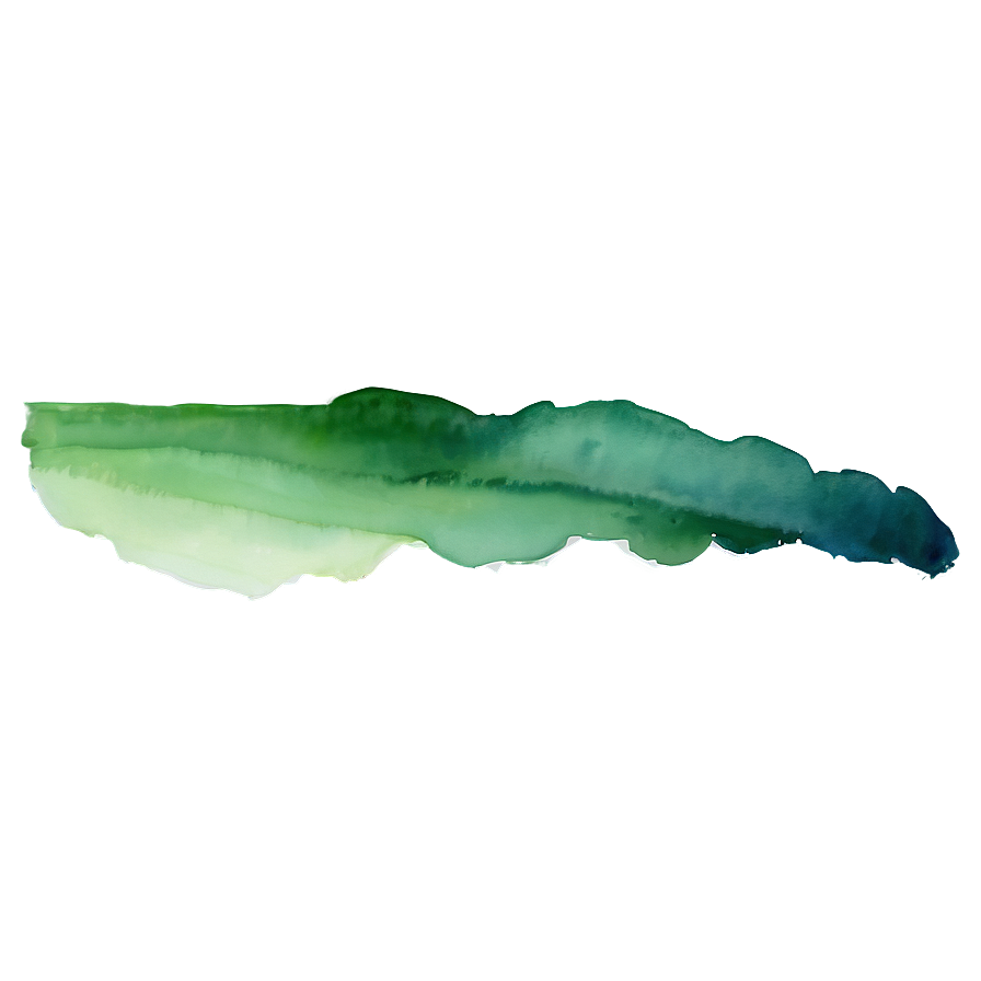 Green Gradient Watercolor Streak PNG 79 PNG with transparent background
