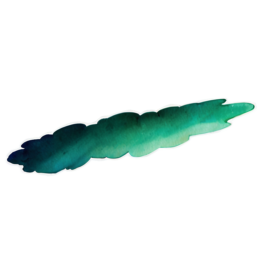 Green Gradient Watercolor Streak PNG yah PNG with transparent background