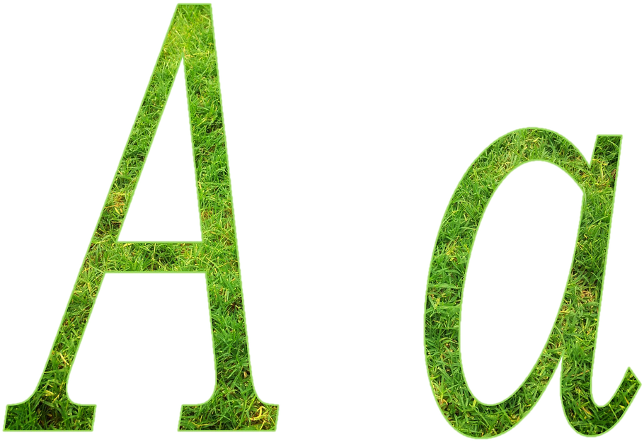 Green Grass Letter A