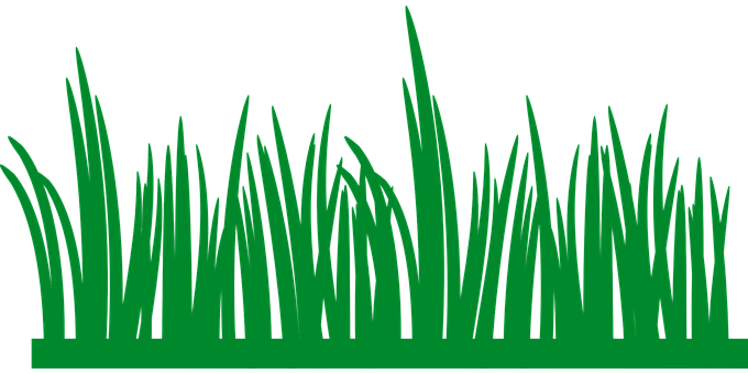 Green Grass Silhouette Vector PNG with transparent background