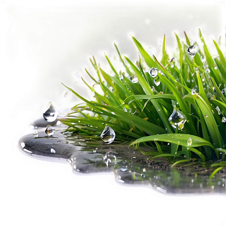 Green Grass With Dew Drops Png Ccr80