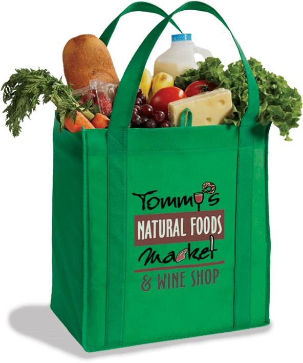 Green Grocery Bag Fullof Fresh Food Items